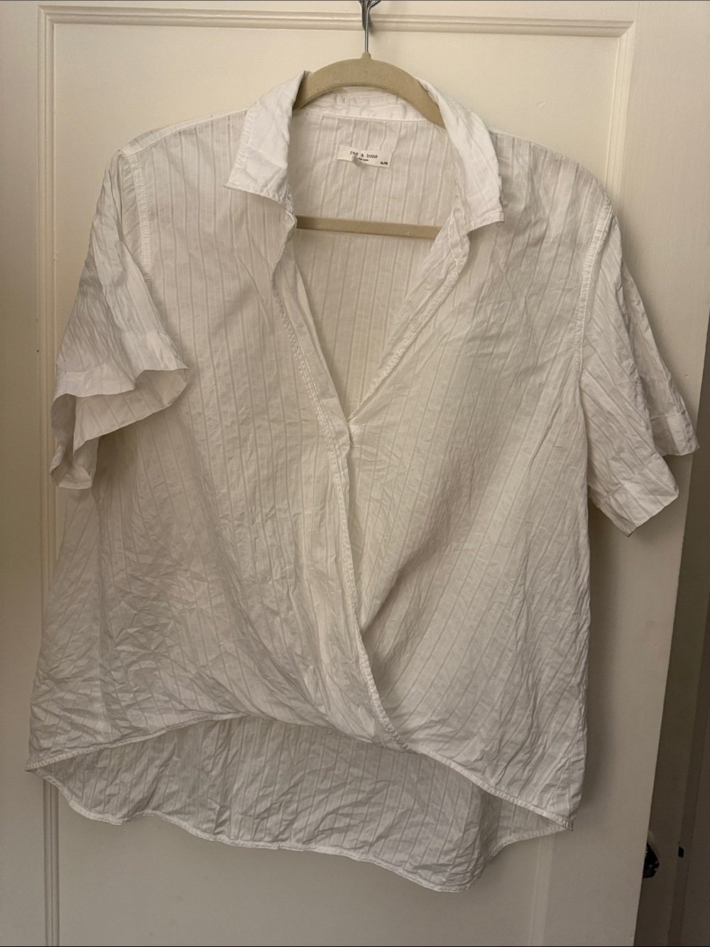 Rag and Bone White Hi Low Blouse